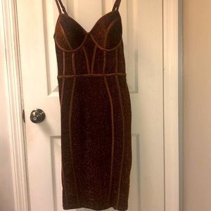 Windsor Brown Glitter Dress